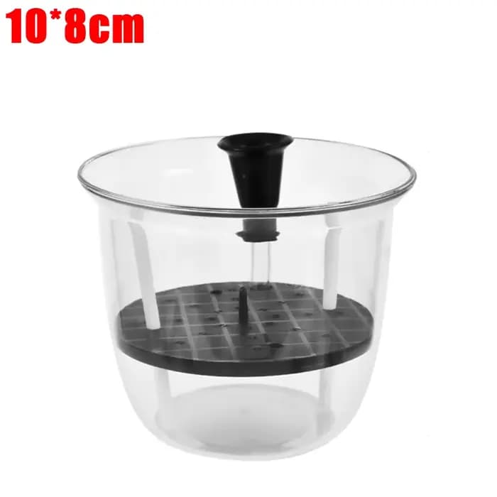 Pot de fleurs en plastique auto-arrosant à double couche pour plantes hydroponiques, pot à bonsaï, v