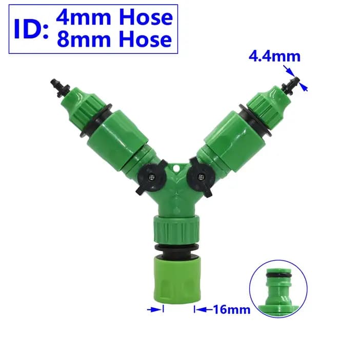 Séparateur d'eau pour tuyau de robinet à 2 voies, filetage 1/2 3/4, robinet de jardin, raccords d'ar
