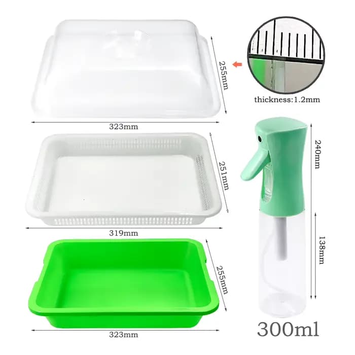 Boîte de Germination, plateaux de semis, Kit avec couvercle Transparent, démarreur de semis pour pép