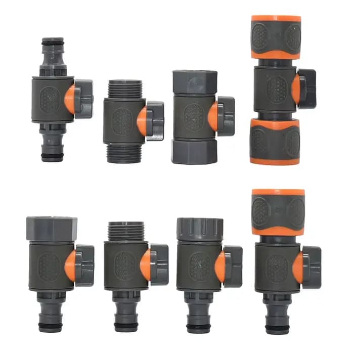 1/4 "3/8" 1/2 "3/4" 1 pouce tuyau d'arrosage connecteur rapide connecteur d'arrêt jardin robinet pis