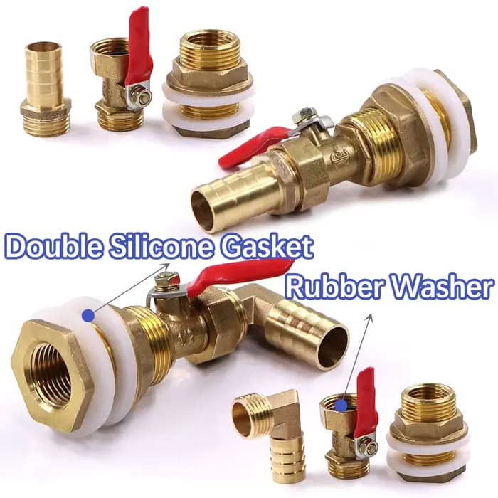 Adaptateur de tuyau de robinet à tournant sphérique pagode en laiton de 6 à 19mm, Joint d'accoupleme