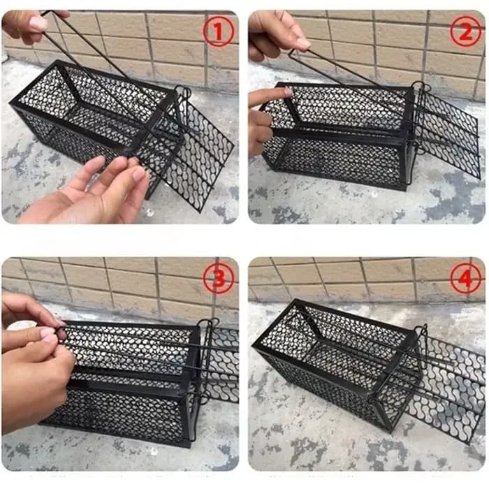 Piège à souris intelligent autobloquant, filet en fer ferme et sûr, collecteur de souris domestique