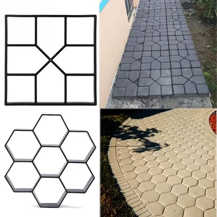 Moule de fabrication de chemin de jardin réutilisable, bricolage, pavage manuel, ciment, brique, pie