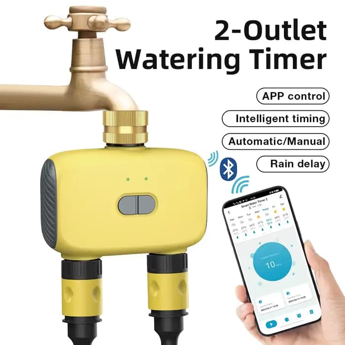 Minuterie d'arrosage Bluetooth 3/4 ", 1/2 Zones, minuterie d'irrigation automatique, système d'arros