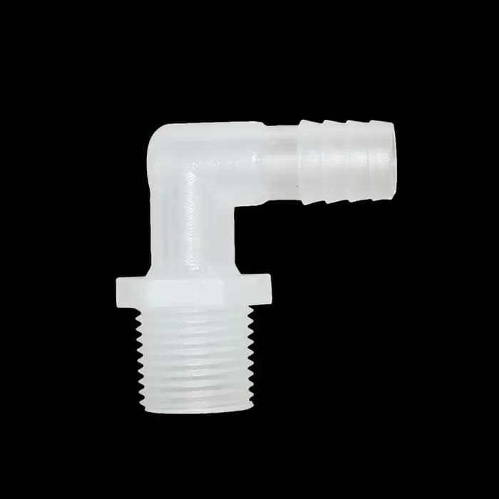 Connecteur de tuyau coudé en plastique, coupleur de tuyau avec raccords filetés de 1/2 pouces, adapt
