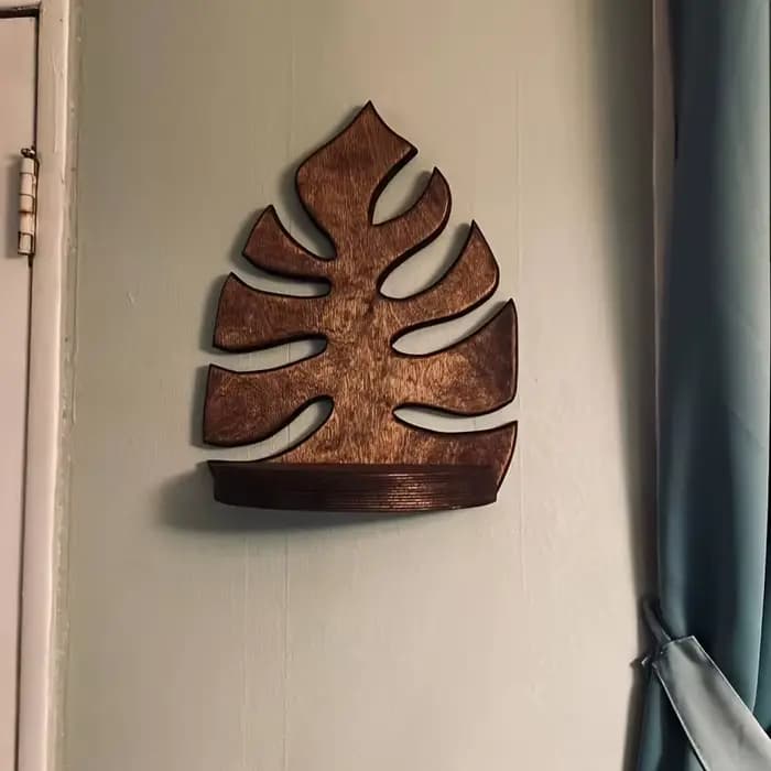 1 étagère murale en bois pour plantes Monstera, support mural pour plantes en pot, organisateur susp