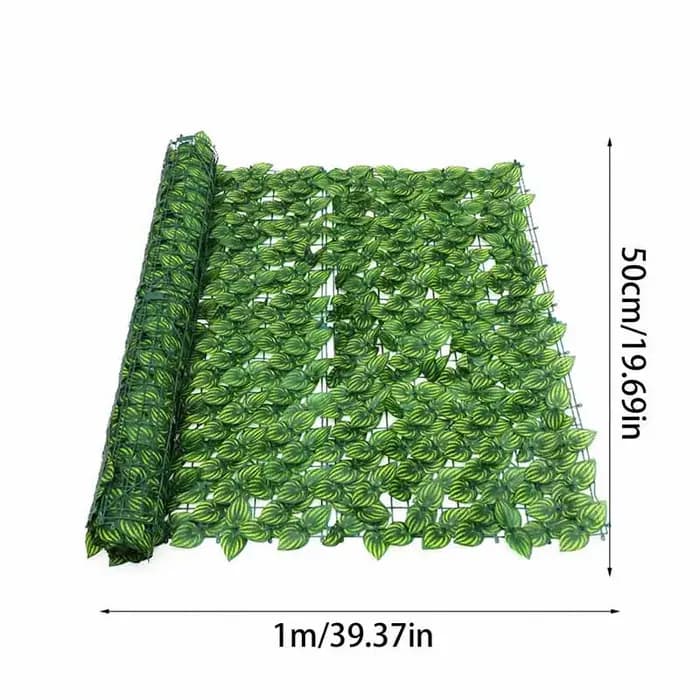 Panneaux de clôture à feuilles vertes artificielles 1M/3M, Faux écran de clôture de confidentialité