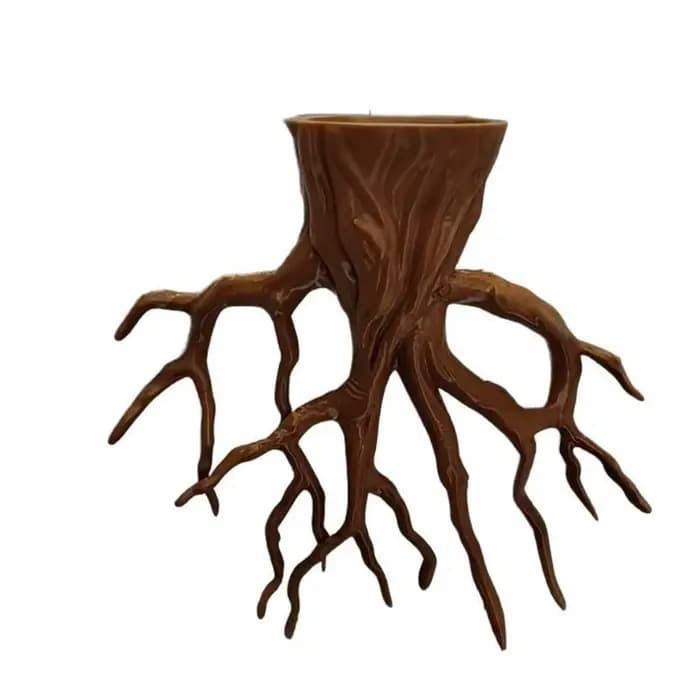 Pot de fleurs mural en forme de racine d'arbre, support de plante décoratif imprimé en 3D, sans perç