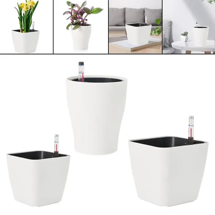 Pots de fleurs à arrosage automatique, planteur de semis pour plantes en Pot, jardin