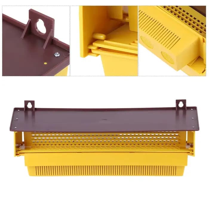Piège à Pollen en plastique jaune amovible avec plateau à Pollen ventilé, outil pour l'apiculture