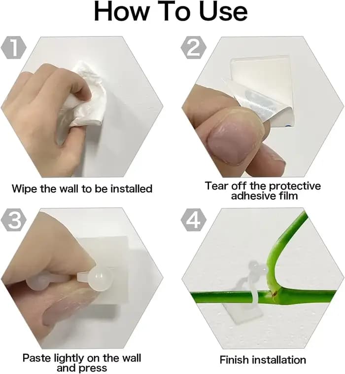 Clips muraux pour plantes grimpantes, fixation à crochet à boucle de vigne, fixation attachée, croch