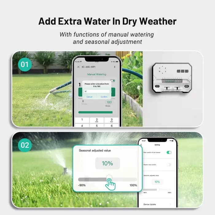 INKBIRD 4/6/8 Zones Wifi contrôleur d'irrigation intelligent automatique arrosage manuel APP contrôl