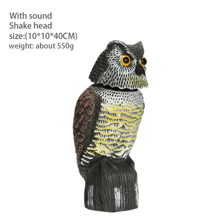 Répulsif d'oiseaux réaliste, leurre de hibou, épouvantail, épouvantail, oiseaux, hibou, propagateur,