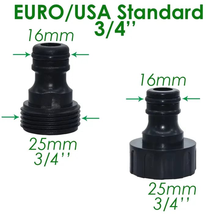 Sprymun-Connecteurs rapides de tuyaux 16mm 20mm, pour l'd'argile goutte-à-goutte dans le jardin, EUR