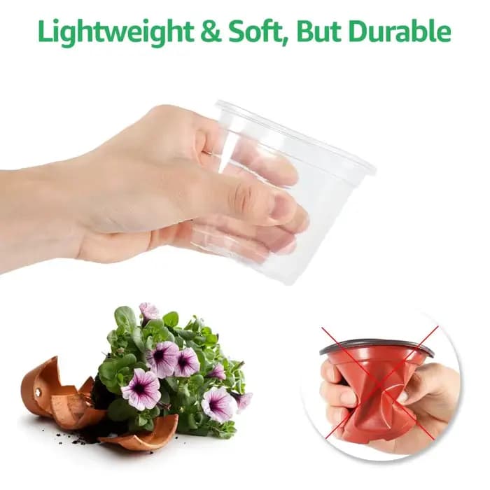 30 ensembles de Pots de pépinière avec dôme d'humidité, Pots de pépinière transparents de 4 pouces (