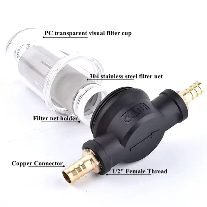 1 / 2 "Garden Water Pipe Filter agriculture irrigation impuretés pré - Filtre Aquarium pompe à eau f