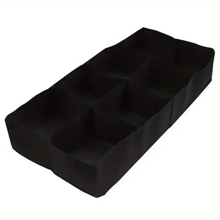 Lit de jardin surélevé en tissu feutré, sac de culture rectangulaire portable à 8 grilles, boîte de