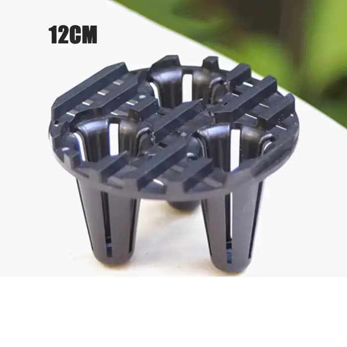 Support de pot de fleurs surélevé en plastique rond avec tapis de contrôle des racines, base anti-ro