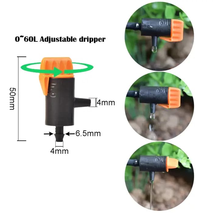 20/50 pièces jardin Micro arroseurs 360 degrés buse rotative Mini pulvérisation 4/7mm tuyau pour fle