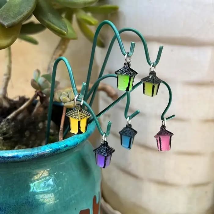Piquets de jardin lumineux envoyés au hasard, 6 pièces, Mini décorations de bonsaï, artisanat de bri