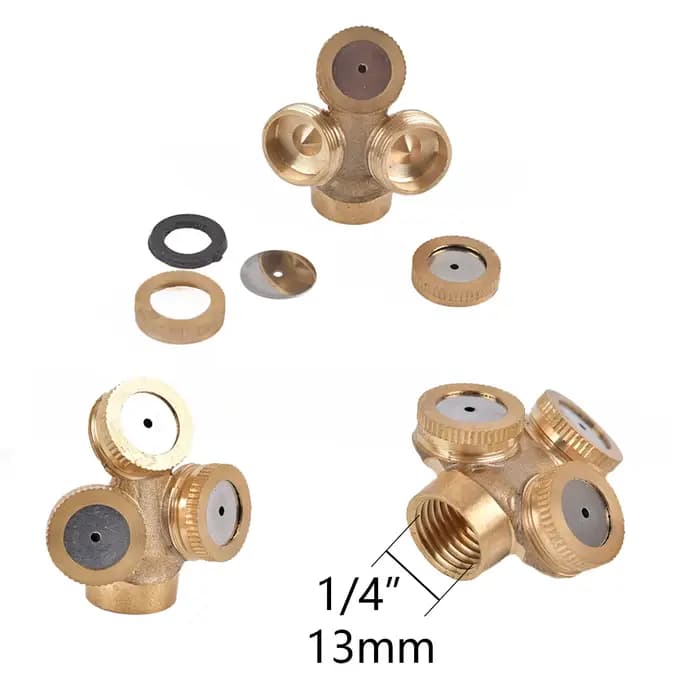 Buse de pulvérisateur de jardin en laiton avec trou de maille de filtre, arroseur d'eau d'irrigation