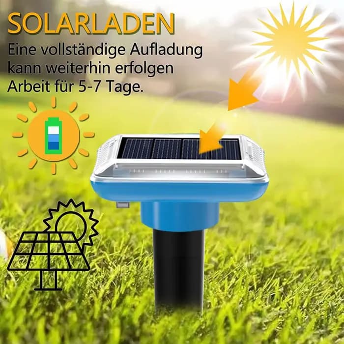 Répulsif pour animaux au sol, répulsif solaire, vibrant et bip, adapté au jardin et au verger