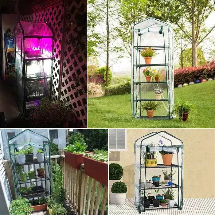 Mini serre de jardin portable, serre chaude pour plantes et fleurs, idéale pour le jardinage en exté