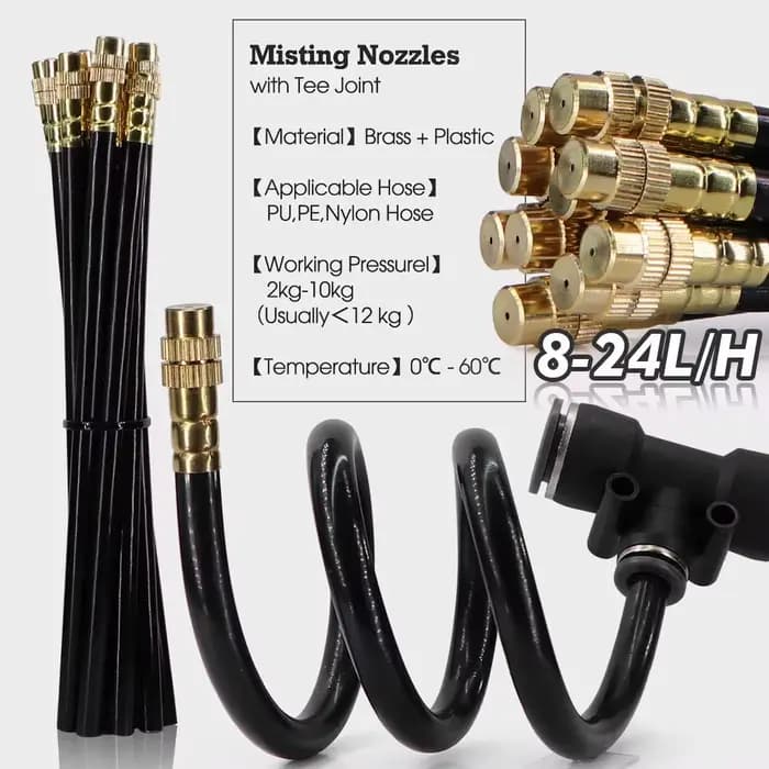 Kit de pulvérisation universel à flexion libre, 30-5m, tuyau de 5/8mm, système de refroidissement pa