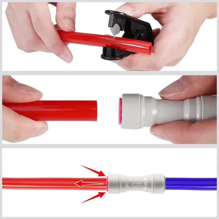 Clapet anti-retour unidirectionnel en plastique de 3/8 pouces, raccord rapide droit pour Tube de 9.5