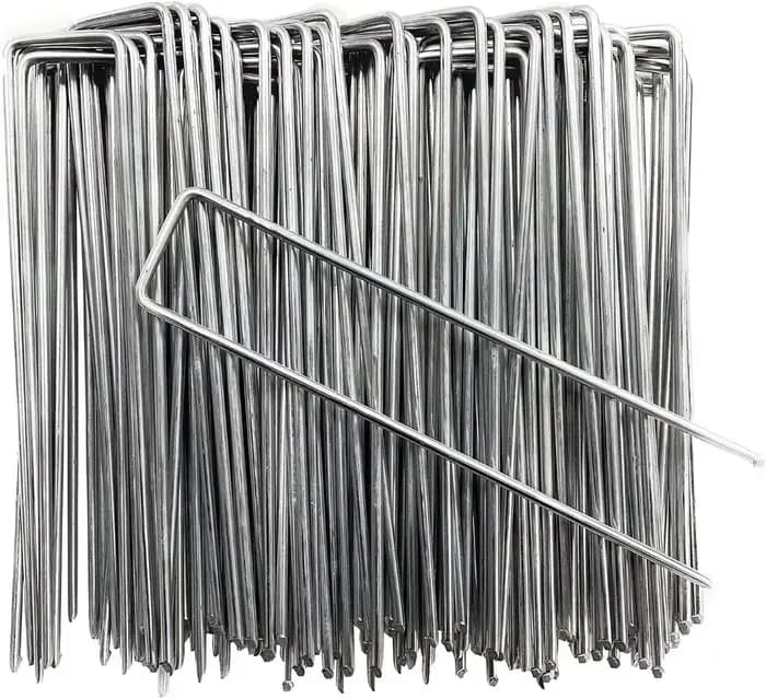 Piquets de jardin en U robustes, galvanisés, pour clôtures, tubes, gazon et aménagements paysagers,