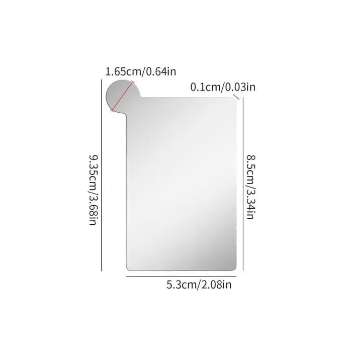 Palette de maquillage en acier inoxydable, miroir transparent, fond de teint, plaque cosmétique, pla