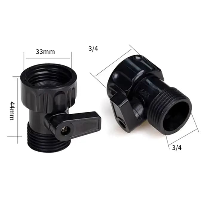 Valve d'irrigation de jardin 3/4 "mâle à femelle, 2 pièces, interrupteur d'extension de tuyau