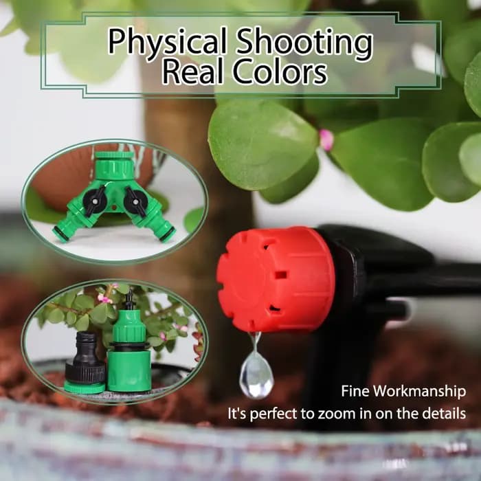 Kit d'arrosage automatique pour jardin et serre, goutteurs réglables, système d'irrigation goutte à