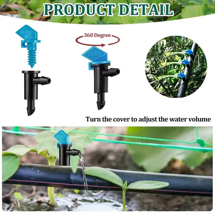 Emmetteur d'égouttage d'irrigation, 20 pièces, drapeau de jardin, goutteur d'arrosage pour arbres et
