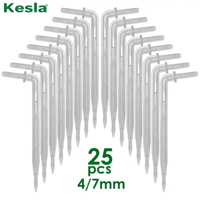 KESLA-Micro goutteur de tuyau d'arrosage à économie d'eau, 25x flèche de courbure transparente 1/4 e