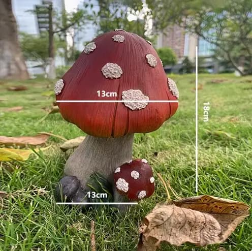 Simulation créative de jardin en résine de champignon, articles de décoration, accessoires de pelous