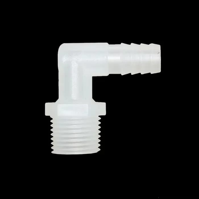 Connecteur de tuyau coudé en plastique, coupleur de tuyau avec raccords filetés de 1/2 pouces, adapt