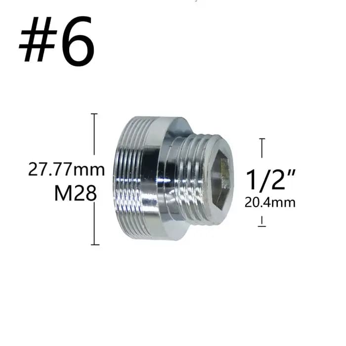 Connecteur fileté mâle en laiton argent M16 M18 M24 M28 à 1/2, pour connecteur de Conversion de robi
