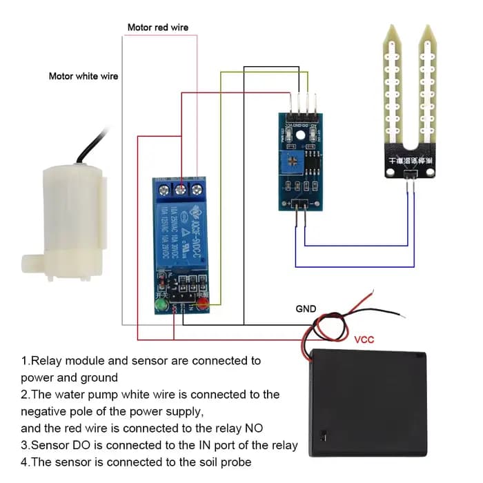 Kit de Module de pompe à eau, détection automatique de l'humidité du sol, système d'irrigation goutt