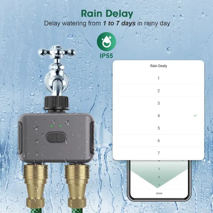 2025 Insoma Zigbee minuterie d'eau intelligente automatique 1/2 voies système d'arrosage d'irrigatio