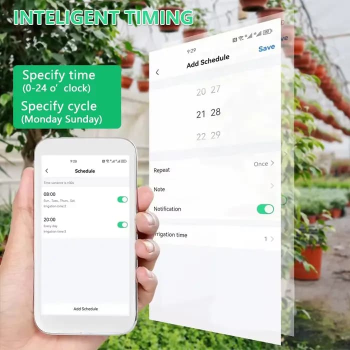 Kit d'irrigation solaire automatique WIFI domestique, outil d'arrosage avec télécommande avec applic
