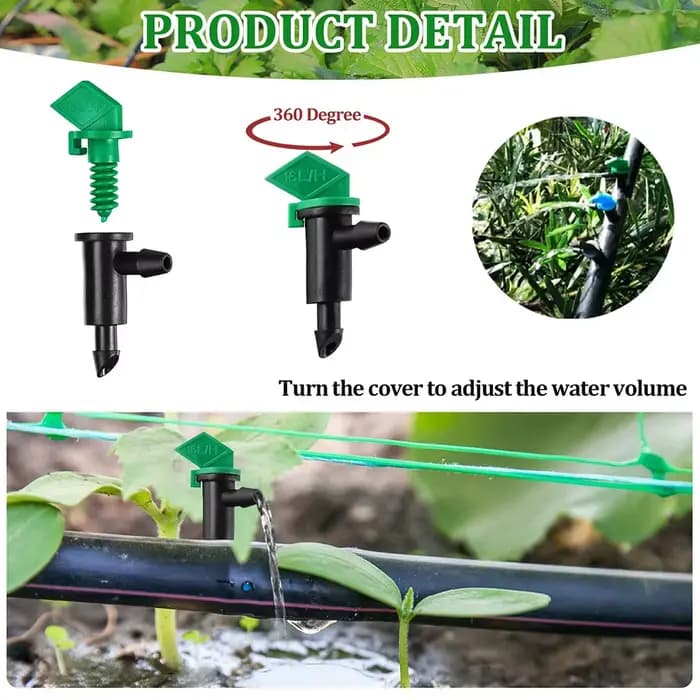 Emmetteur d'égouttage d'irrigation, 20 pièces, drapeau de jardin, goutteur d'arrosage pour arbres et