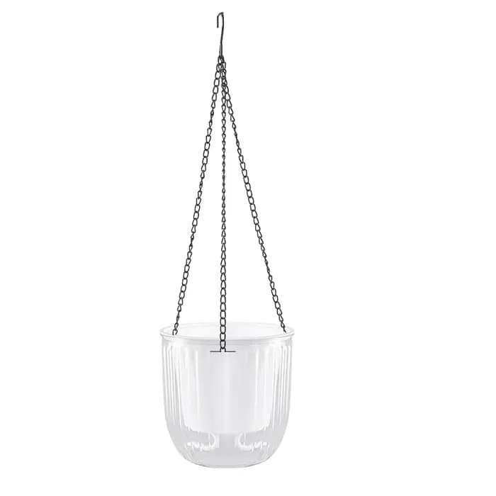 Pot de fleurs auto-arrosant pour balcon et cour, grand diamètre, en résine, résistant aux chutes et