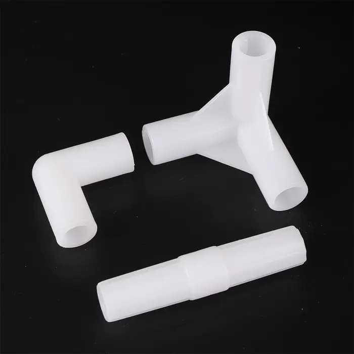 Connecteur blanc en plastique ID 8mm, coude droit stéréoscopique, joint en T jardin verger pelouse d