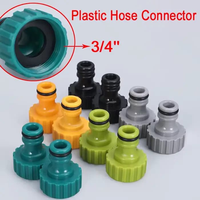 Connecteur de tuyau en plastique de haute qualité, 3/4 pouces, adaptateur rapide pour tuyau d'arrosa