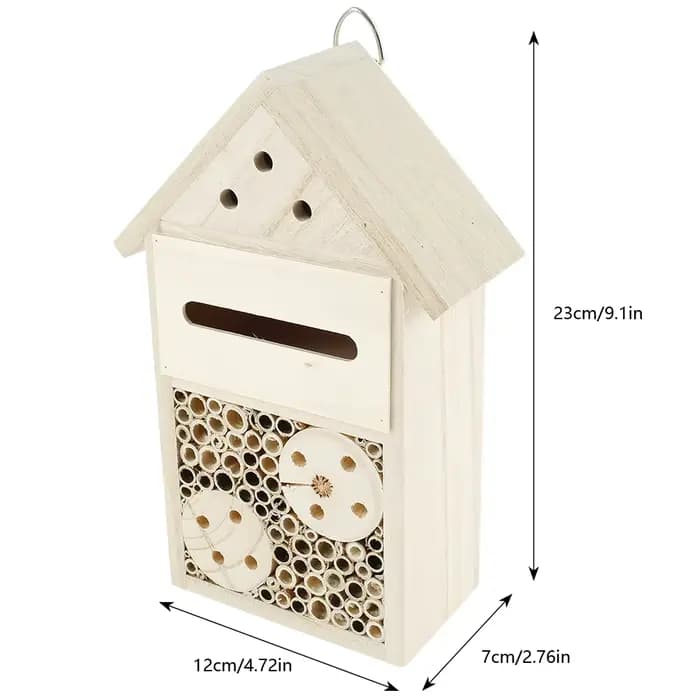 Abri en bois naturel pour insectes, équation d'insectes, maison papillon, jardin, extérieur, maison