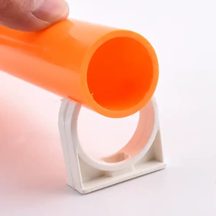 Collier de serrage de tuyau en PVC blanc, alimentation en eau, d'argile de jardin, clip de tube d'ea