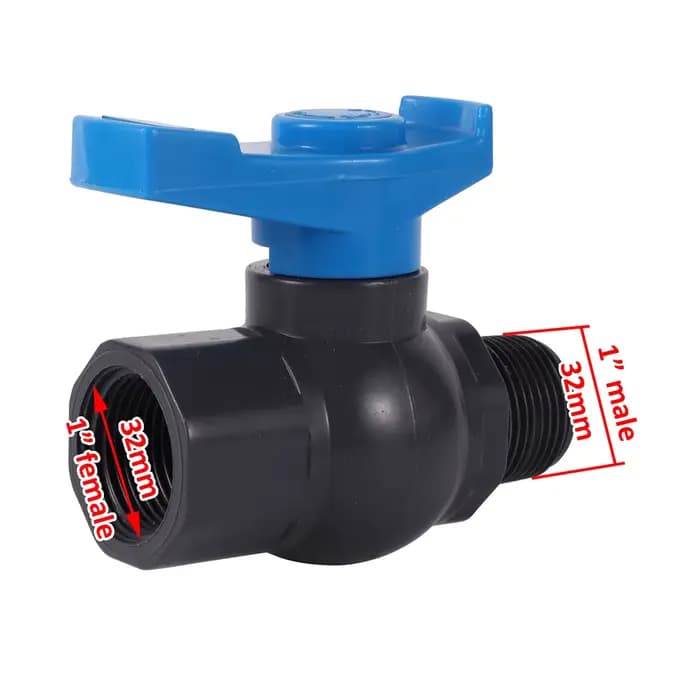 Robinet à tournant sphérique en PVC 3/4 "/1 pouce, 1 pièce, robinet d'eau, adaptateur de robinet d'a