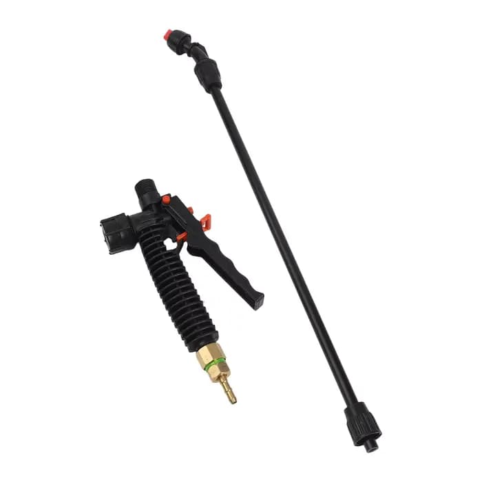 1 ensemble de pulvérisateurs à dos manuels avec lance de pulvérisation, 3 buses, raccords en laiton