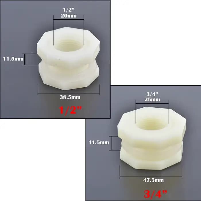 1pc 1/2 3/4 "en plastique filetage mâle robinet d'eau réservoir de poisson robinet adaptateur assemb